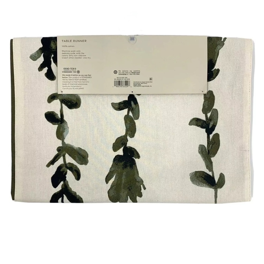 PROJECT 62 NEW Table Runner Bud Stalk Cotton - Picture 3 of 6